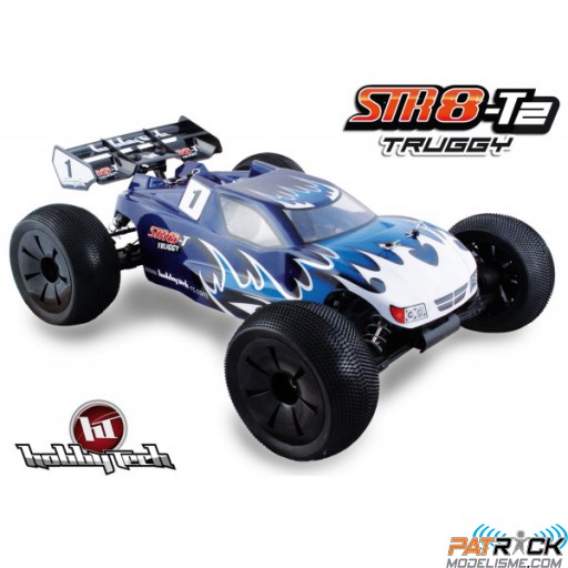 Hobbytech STR8-T2 TRUGGY 1/8ème blanc/bleu RTR
