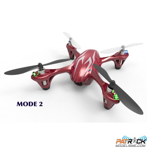 Hubsan X4 H107CHD  LED et CAMERA HD 720P Rouge 2.4GHZ Mode 2