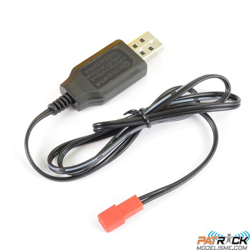 Chargeur USB Nimh 7.2V 400mAh connecteur JST Rouge Huina rc 1550/1570/1573/1574/1577