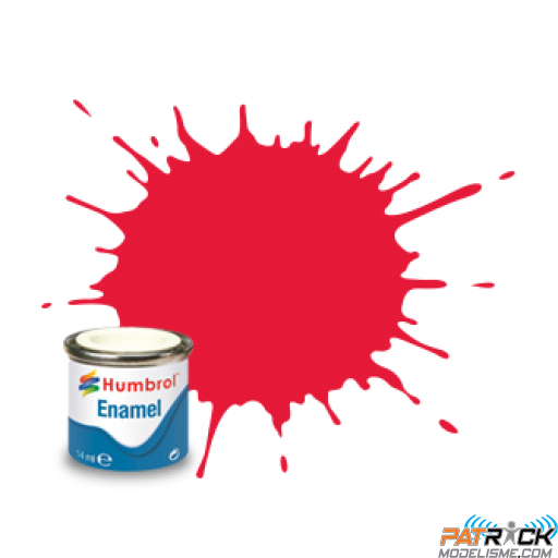 Peinture Humbrol Enamel 238 Rouge vif brillant 14ml 