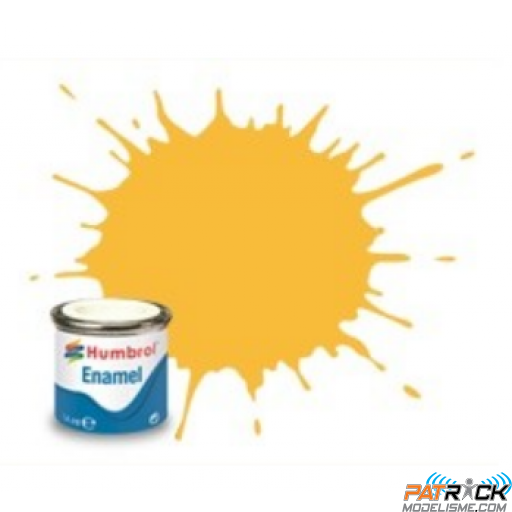 Peinture Humbrol Enamel 024 Jaune avion école mat 14ml 