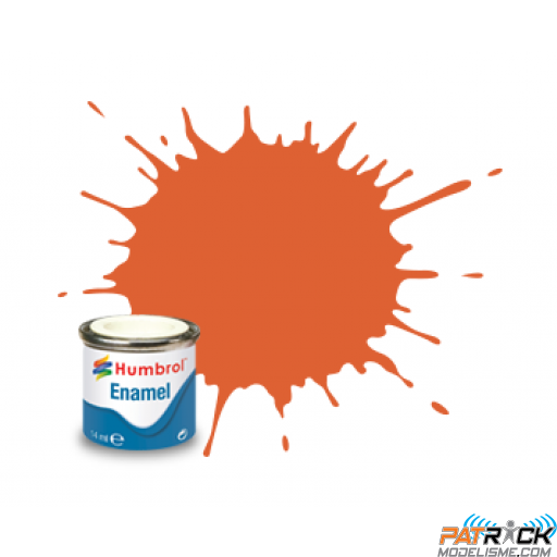 Peinture Humbrol Enamel 082 Orange de garniture mat 14ml 