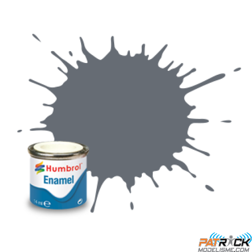 Peinture Humbrol Enamel 123 Gris mer foncé satiné 14ml 
