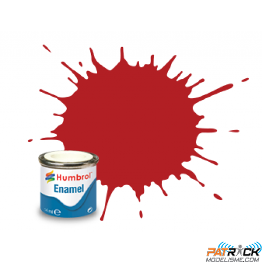 Peinture Humbrol Enamel 153 Rouge insigne mat 14ml 
