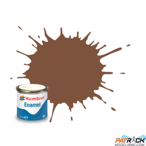 Peinture Humbrol Enamel 186 Brun mat 14ml 