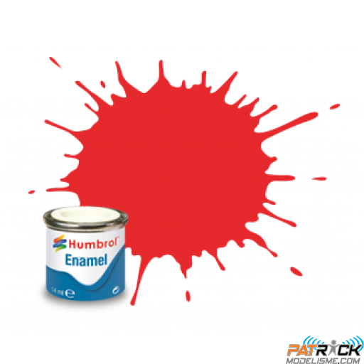 Peinture Humbrol Enamel 209 Orange feu fluorescent brillant 14ml 