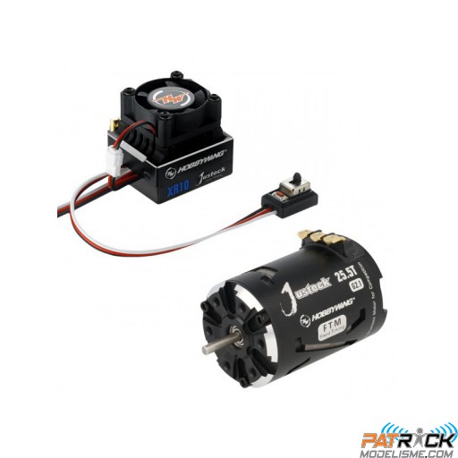 Hobbywing Combo XERUN XR10 Justock G2.1 25T 1550 Kv Crawler 1/10-12e