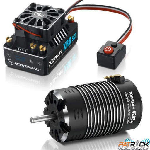 Hobbywing Combo XERUN XR8 SCT + Moteur XERUN 4268SD 2200KV Black G2 1/8-1/10e