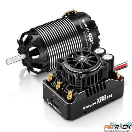 Combo Hobbywing Xerun XR8 Pro G3 200amp + Moteur 4268SD G3 (Kv au choix)