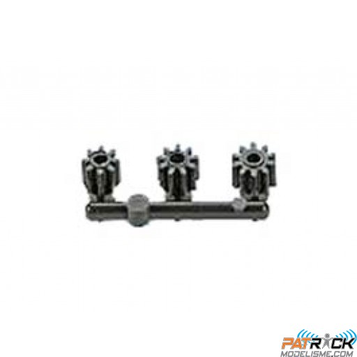 Jeu de 3 pignon moteur plastique axe 2mm Ikarus ECO Piccolo