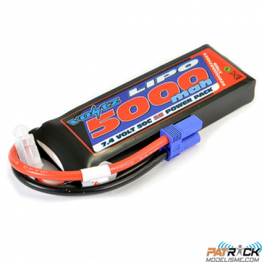 Accu Lipo Voltz 2S 7.4V 5000mAh 50C EC5