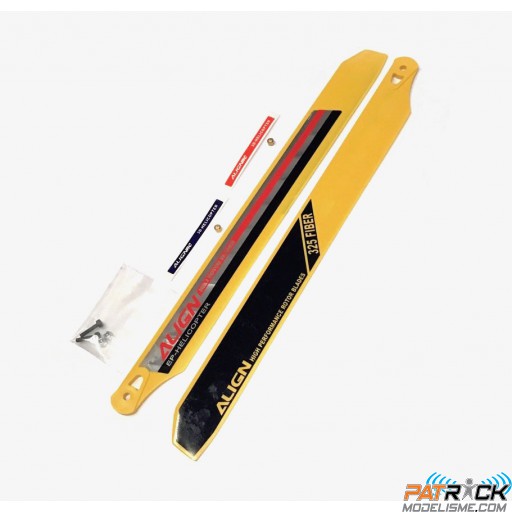 Pales fibre de verre 325mm jaune/noir - ALIGN 450