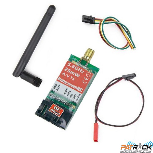 Emetteur vidéo 5.8GHz 25mW 15Ch. Race band Immersion RC