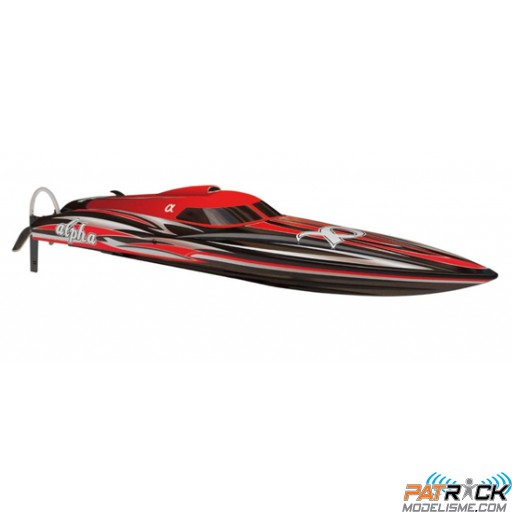 Bateau Joysway ALPHA ROUGE Deep Vee + Radio SUR-COMMANDE