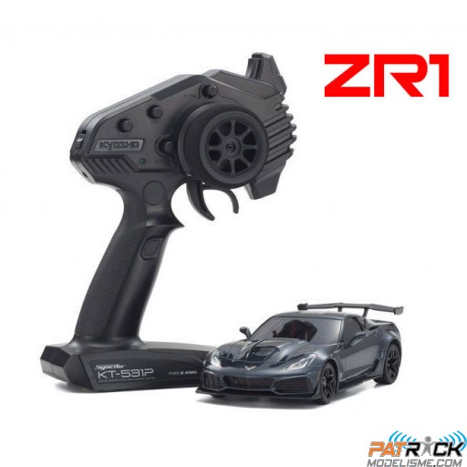 Kyosho Mini-Z RWD Chevrolet Corvette ZR1 Shadow Grey (W-MM/KT531P) w/LED