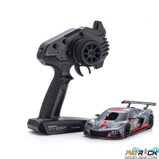 Kyosho Mini-Z MR-04 RWD Corvette C8-R Gun Metal/Red (W-MM/KT531P) SUR-COMMANDE
