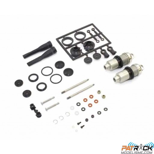 Ensemble d'amortisseurs avant Big Bore renforcé traité 50mm Kyosho Inferno MP10/11