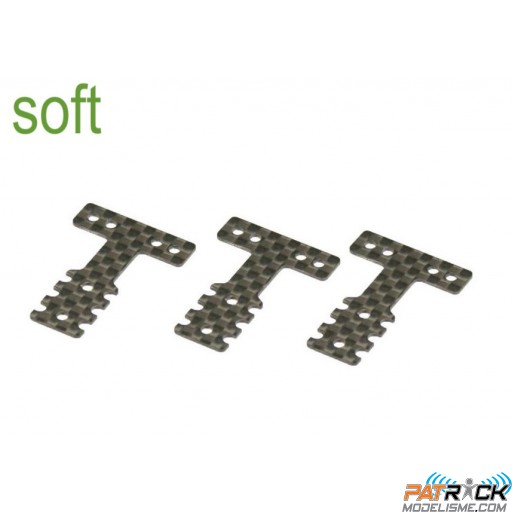 Platine de suspension Carbone (T) Mini-Z MR03 MM-LM-MM2 (3) SOFT
