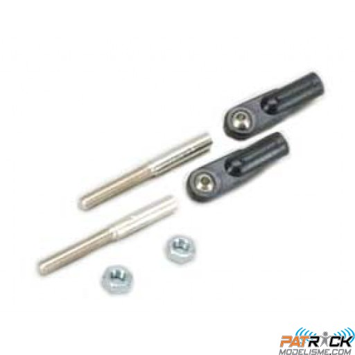 Chape à rotule avec embout fileté à souder M2 (2pcs)