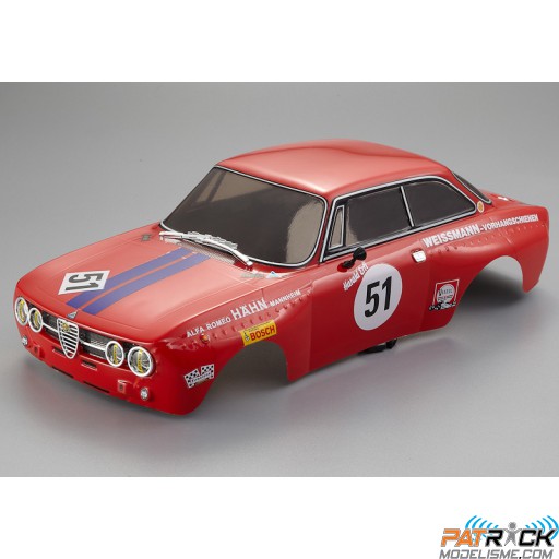 Carrosserie peinte Alfa Romeo 2000 GTAm Rouge 195mm 1/10e