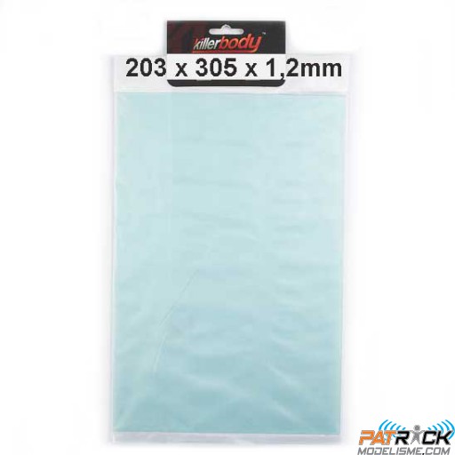 Plaque lexan 203x305x1,2mm Killerbody