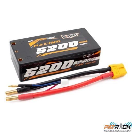Accu LiPo Konect 5200mah 7.4V 2S 100C Shorty