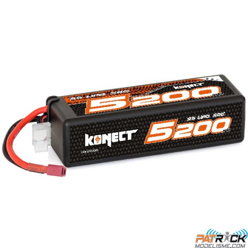 Accu LiPo Konect 5200mah 11.1V 50C 3S1P 57.7Wh (Big Pack Dean)