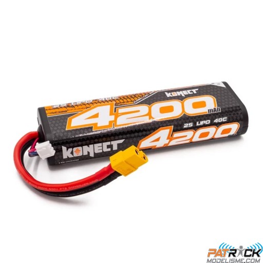 Accu LiPo Konect 4200mah 7.4V 40C 2S1P XT60