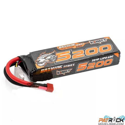 Accu LiPo Konect Bashing 5200mah 11.1V 60C 3s1p DEAN