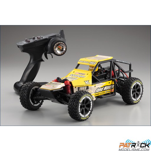 KYOSHO 2WD SANDMASTER EZ 1/10 READYSET EP SYNCRO KT200 2.4Ghz + CHARGEUR & AQ - JAUNE