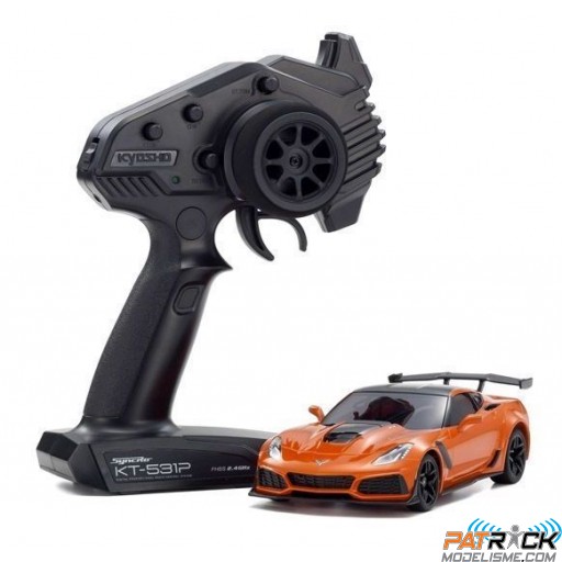 Kyosho Mini-Z RWD Chevrolet Corvette ZR1 Sebring Orange (W-MM/KT531P) LED