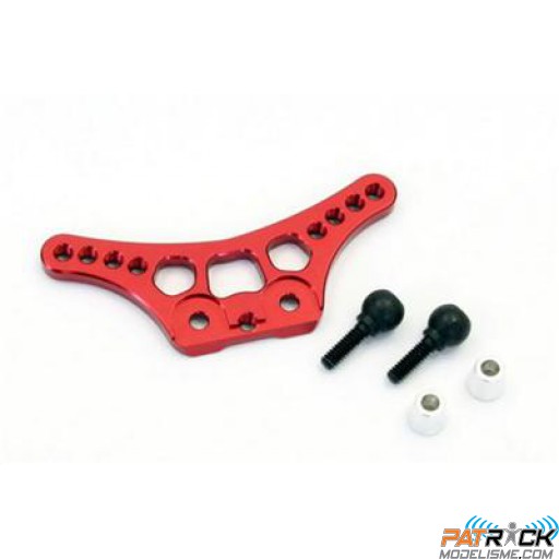 Support amortisseur avant aluminium Rouge Mini-Z Buggy