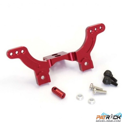 Support amortisseur arrière aluminium Rouge Mini-Z Buggy