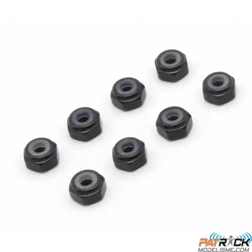 Ecrous de roue alu anodisés noirs (8)