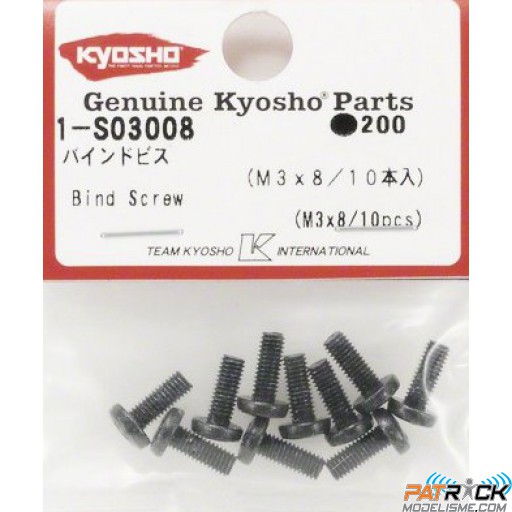 Vis tête cylindrique M3x8/10 pièce(s)