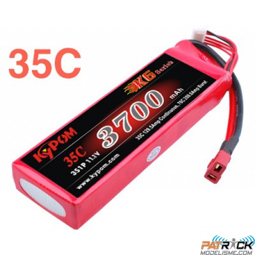 Accu LiPo Kypom 3700 mAh 11.1V 3S 35C Dean
