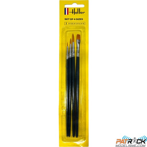 Pinceau sous blister Heller N° 3/0-3-6-10