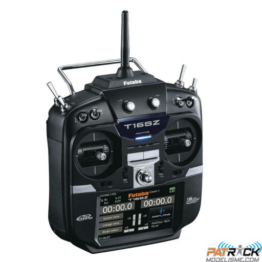 Futaba T16SZ 2.4GHz, récepteur R7008SB, accus chargeur