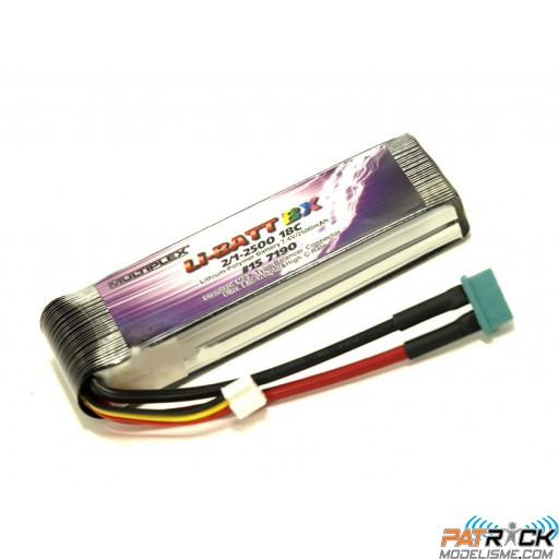 Accu LiPo Multiplex 2S-2500mAh 7.4V 18C