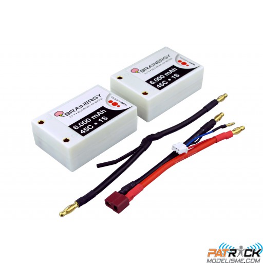 Accu LiPo BRAINERGY Hardcase 2x1s3p 6.000mAh 45C Saddle Pack