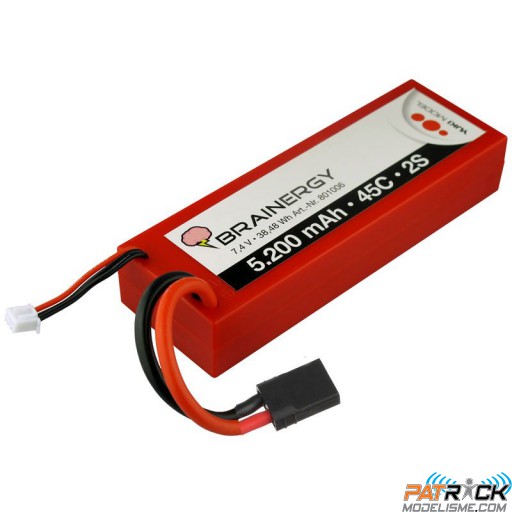 Accu LiPo BRAINERGY Hardcase 2s1p 7,4V 5200mAh 45C TRAXXAS