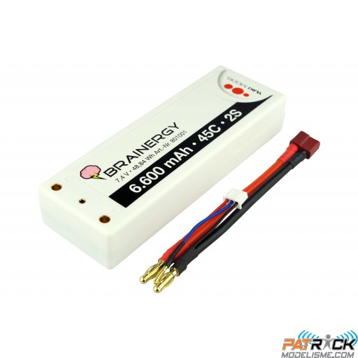 Accu LiPo BRAINERGY Hardcase 2s1p 7,4V 6600mAh 45C Deans