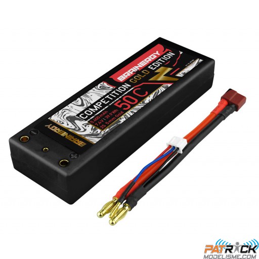 Accu LiPo BRAINERGY Hardcase 2s1p 7,4V 5400mAh 50C Dean