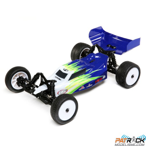 Losi Mini-B Brushed Buggy 2WD 1/16e Bleu/Blanc Prête à rouler