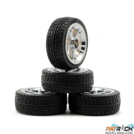 Set roues Micro 22's piste, Chrome, montées (4) – MICRO T/B/DT