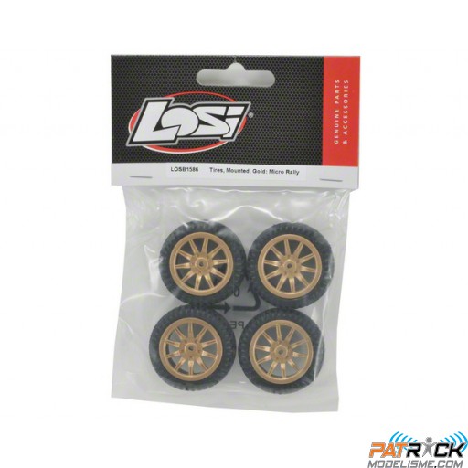 Roues montées Gold pour 1/24 Micro SCT et Micro Rally