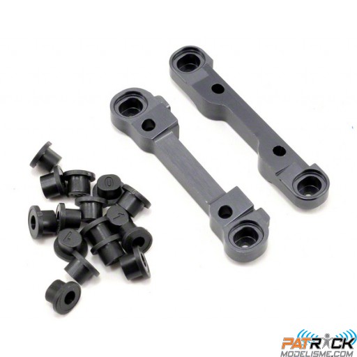 Set de fixations d'axes de suspension avant en aluminium - LOSI Mini 8ight 1/14E