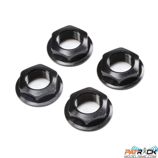Ecrou de roue flasqué noir (4) - Losi Super Rock Rey