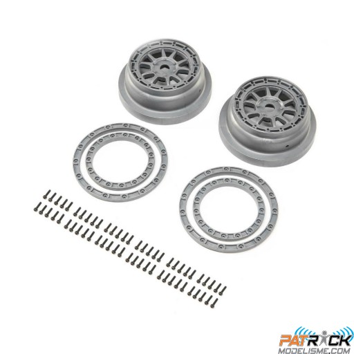 Jeu de jantes et d'anneaux Beadlock Losi Super Baja Rey 2.0