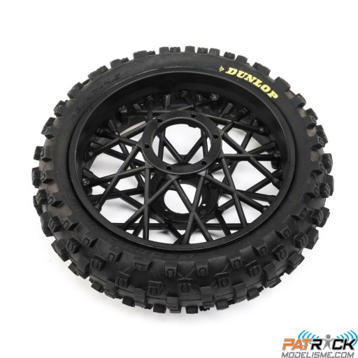 Roue arrière Dunlop MX53 jante noir : Promoto-MX